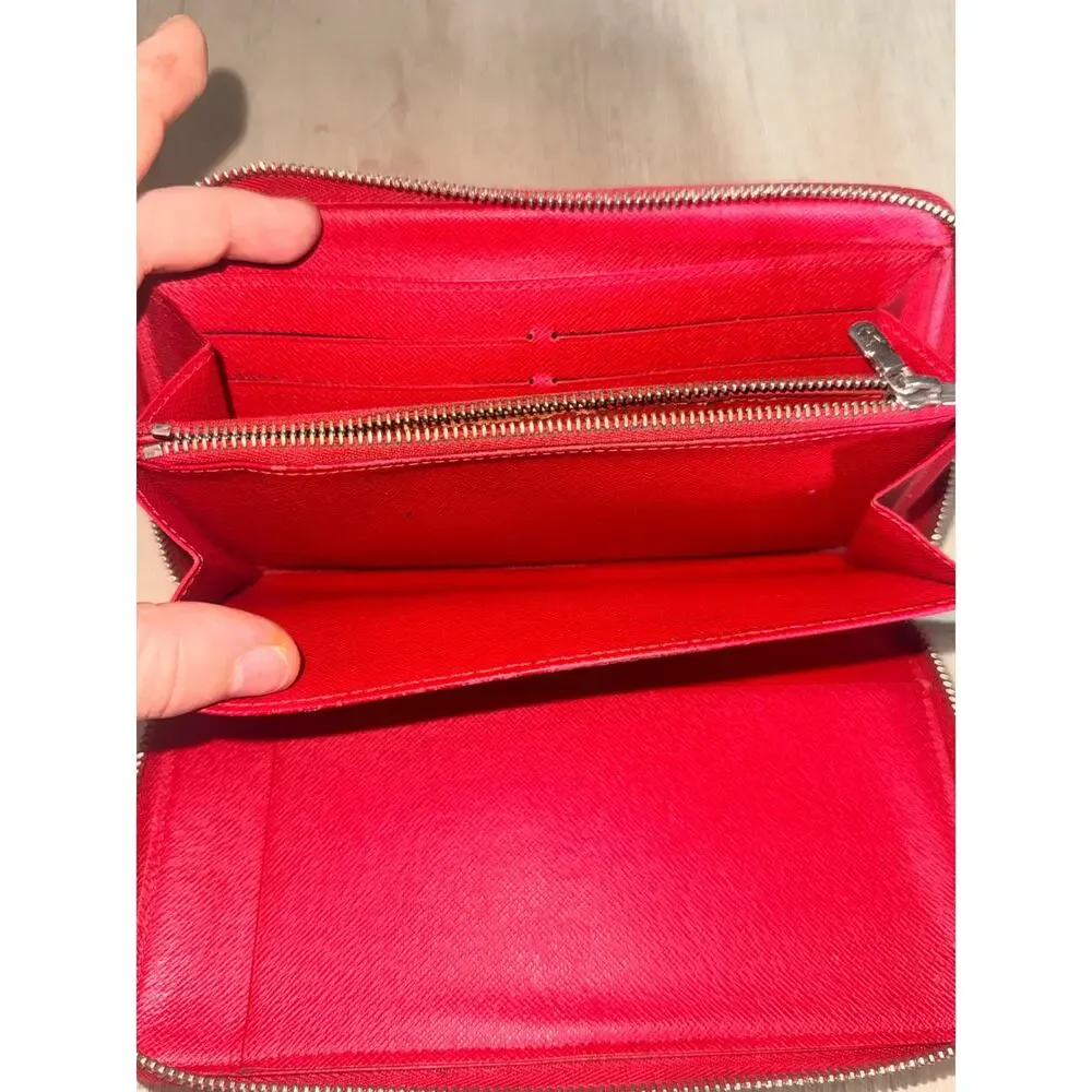 Louis Vuitton Red Epi Zippy Organizer Wallet